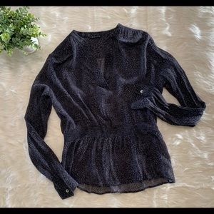 COPY - THEORY Cheetah Blouse